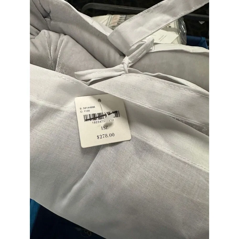 New Anthropologie Velvet Emery Twin Size Quilt in Gray 68